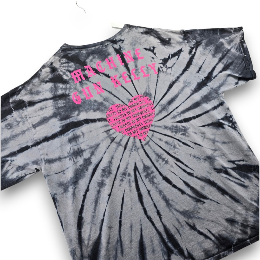 Machine Gun Kelly T Shirt Mens 3XL Gray Tie Dye Tickets To My Downfall Graphic